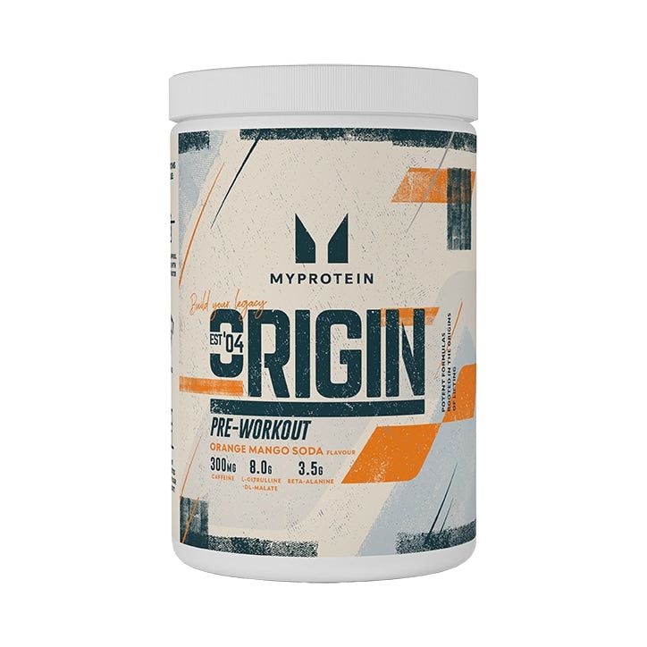 Origin Pre-Workout Blue Raspberry Fizz 600g Orange Mango Soda