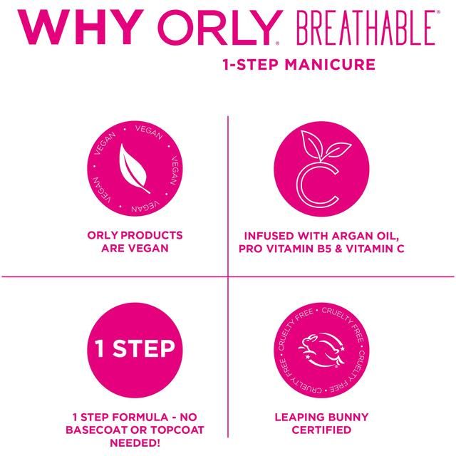 Orly 4 in 1 Breathable Treatment & Colour Nail Polish - Love My Nails 18ml