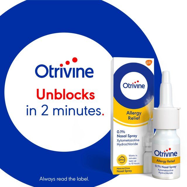 Otrivine Allergy Hayfever & Blocked Nose Relief Nasal Spray 10ml