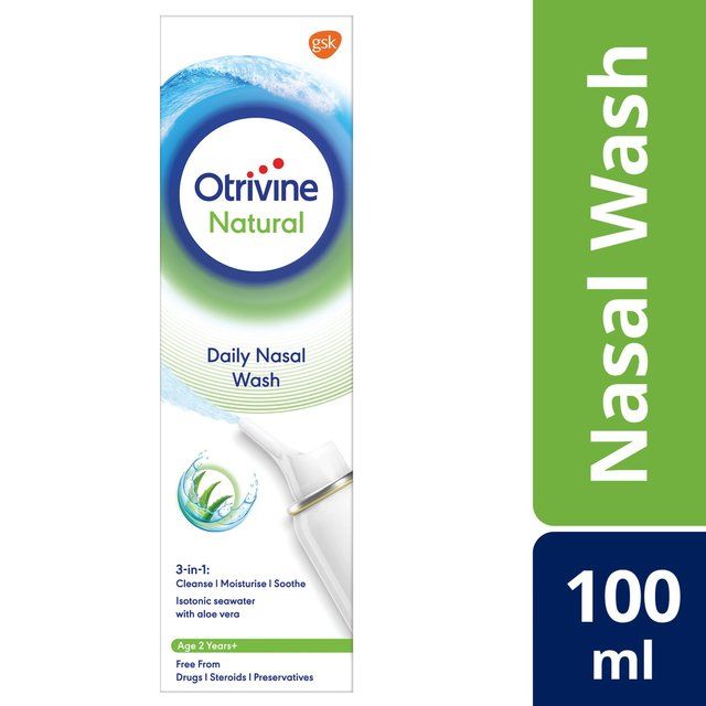 Otrivine Natural Daily Nasal Wash with Aloe Vera Drug Free 100ml