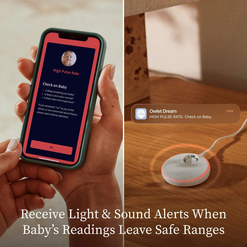 Owlet Dream Duo baby monitoring system in mint - British product