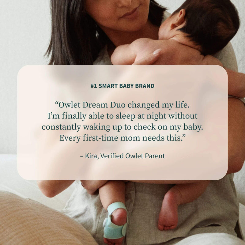 Owlet Dream Duo baby monitoring system in mint - British product