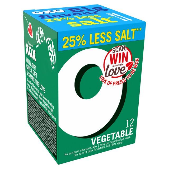 Oxo 12 Reduced Salt Vegetable Stock Cubes 71g