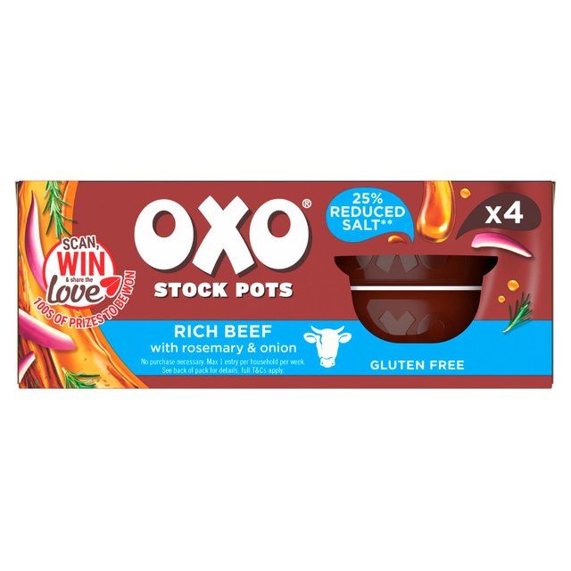 Oxo Stock Pots Reduced Salt Beef   4 x 20g