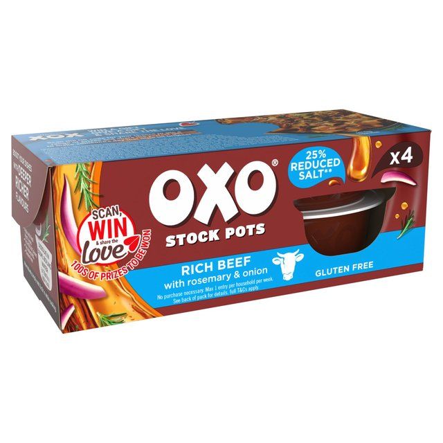 Oxo Stock Pots Reduced Salt Beef   4 x 20g