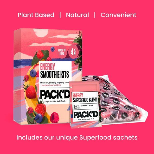 PACK'D Energy Smoothie Kits Smoothie Kits 4 x 120g