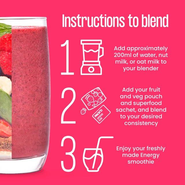 PACK'D Energy Smoothie Kits Smoothie Kits 4 x 120g