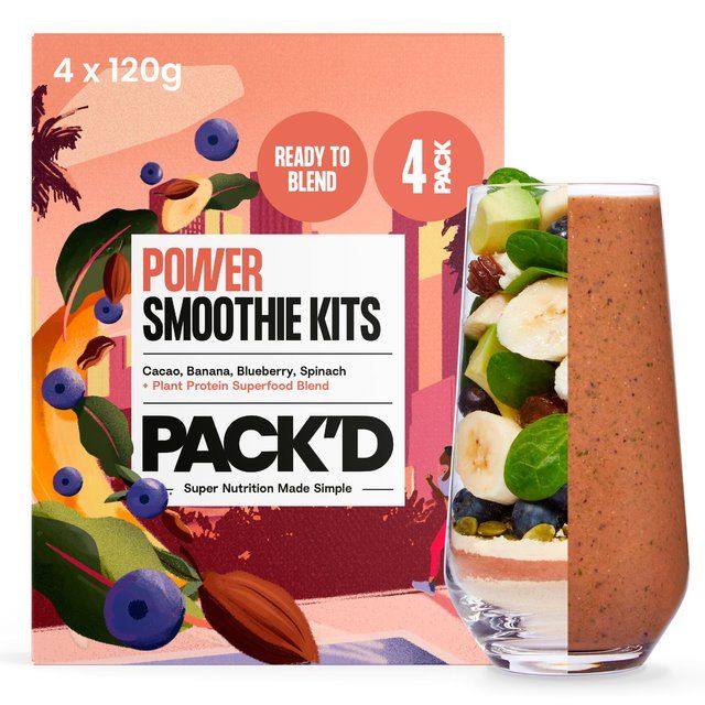 PACK'D Power Protein Smoothie Kits 4 x 120g