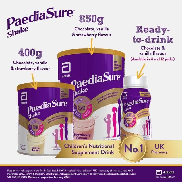 PaediaSure Shake Chocolate Ready To Drink 4 x 200ml