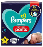 Pampers Baby-Dry Night Pants, Size 6, 24 Nappies
