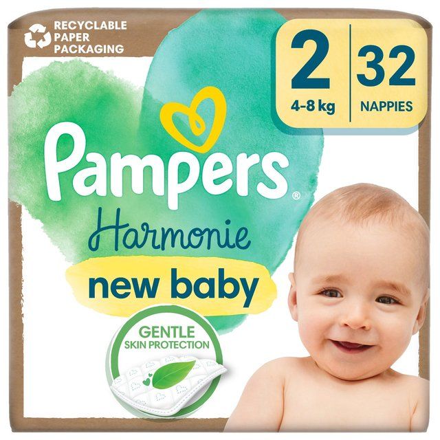 Pampers Harmonie Nappies Size 2 Essential Pack 32 per pack