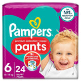 Pampers Premium Protection Nappy Pants Size 6 (15kg+) Essential Pack 24 per pack