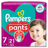 Pampers Premium Protection Nappy Pants Size 7 Essential Pack 21 per pack