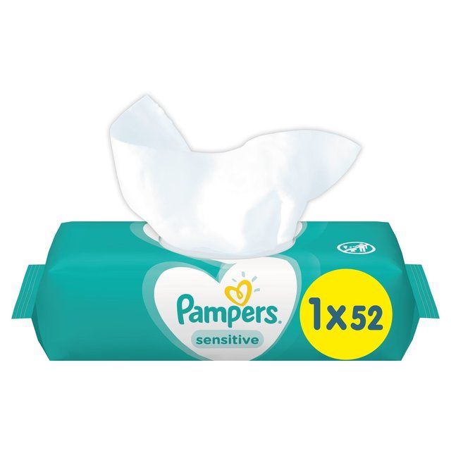 Pampers Sensitive Baby Wipes 52 per pack