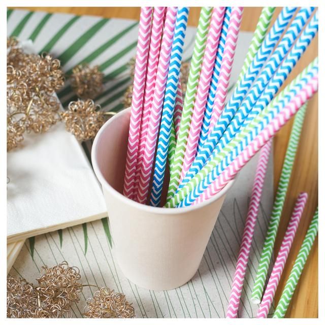 Party Recyclable Paper Straws 50 per pack