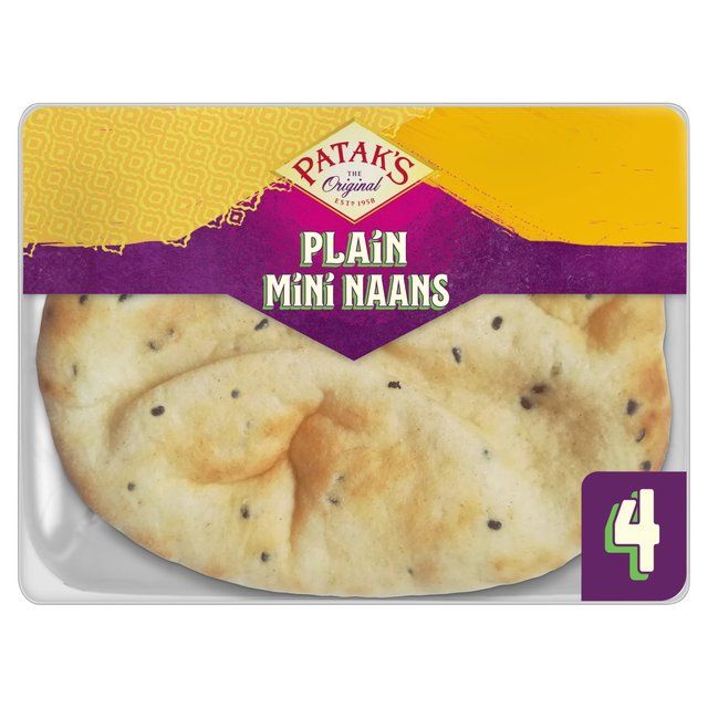 Patak's Plain Mini Naan Breads 4 per pack