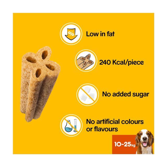 Pedigree Dentastix Advanced Medium Dog Treat Chicken Dental Chew   80g