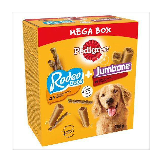 Pedigree Rodeo Duos & Jumbone Medium Dog Treats Mega Box 780g