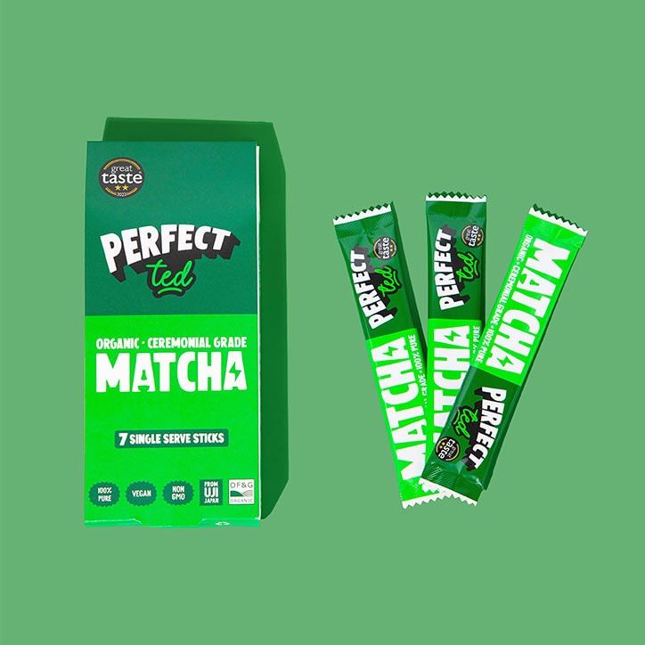 Perfect Ted Organic Matcha Green Tea Powder Sticks x7