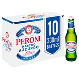 Peroni Nastro Azzurro Beer Lager Bottles 10 pack
