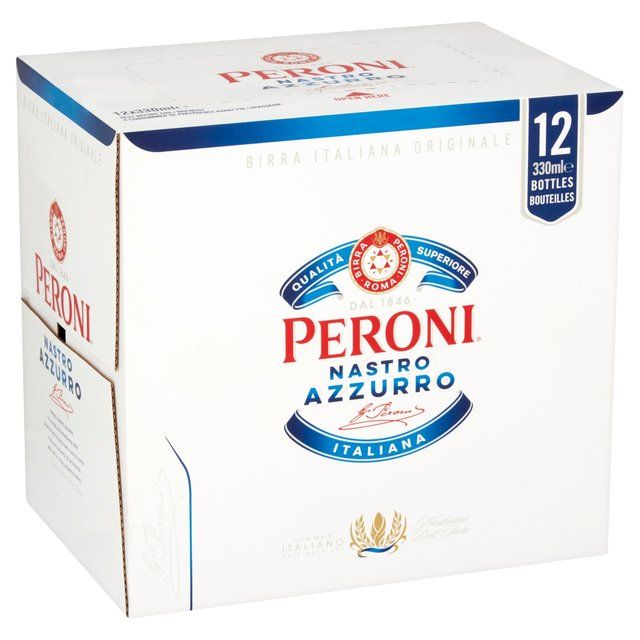 Peroni Nastro Azzurro Beer Lager Bottles 12 x 330ml