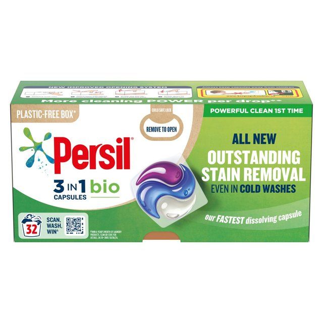 Persil 3 in 1 Laundry Washing Capsules Bio 32 per pack