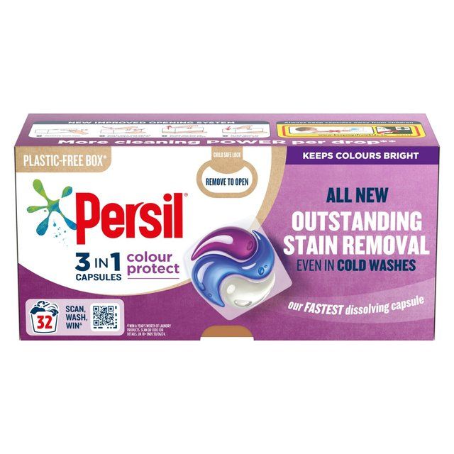 Persil 3 in 1 Laundry Washing Capsules Colour 32 per pack