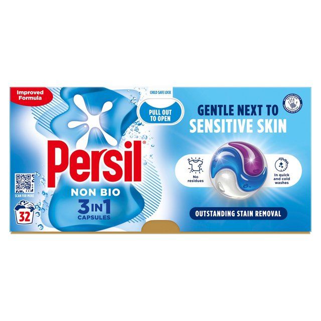 Persil 3 in 1 Laundry Washing Capsules Non Bio 32 per pack