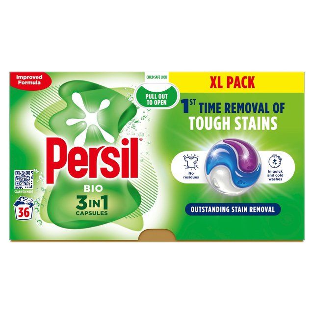 Persil Bio 3 in 1 Laundry Washing Detergent Capsules 36 Washes 36 per pack