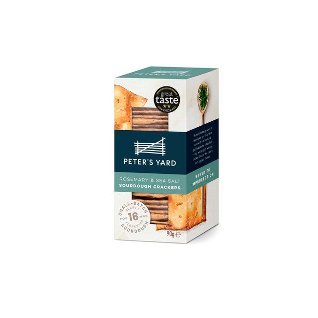 Peter's Yard Rosemary & Sea Salt Sourdough Crackers 90g