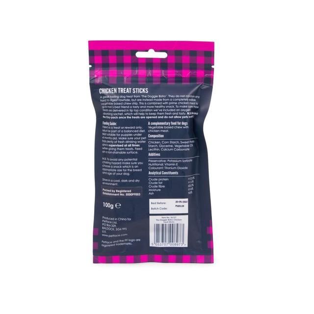 Petface The Doggie Bistro Chicken Dog Treat Sticks 100g