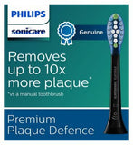 Philips Sonicare Premium Plaque Defence BrushSync Enabled Replacement Brush Heads - 4pk Black HX9044/33