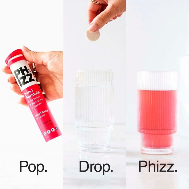 Phizz Mixed Berry 3-in-1 Hydration Electrolytes and Vitamins Effervescent 20 per pack