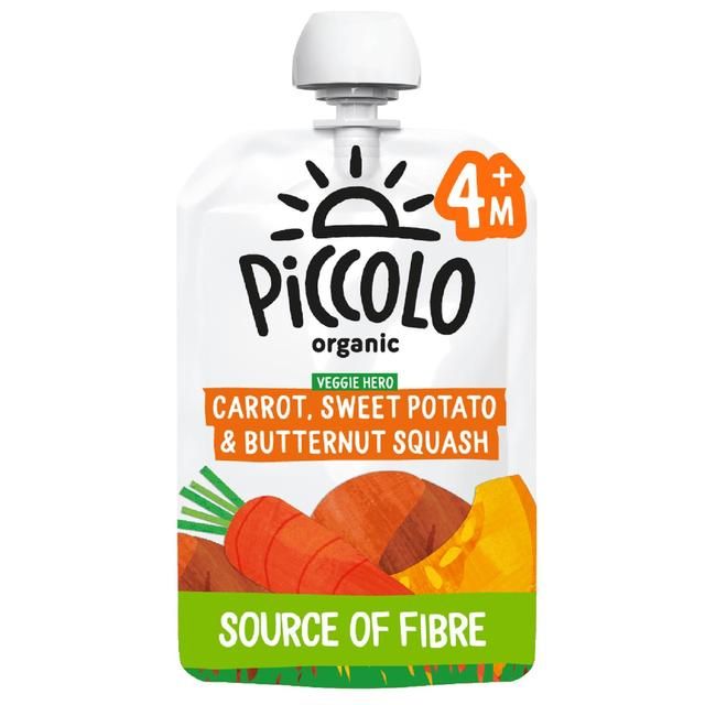 Piccolo Carrot Sweet Potato Butternut Squash Organic Pouch 4 mths+ 100g