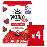 Piccolo Organic Kids Fruit Hearts Strawberry Apple Blackcurrant + Cherry 4 x 15g