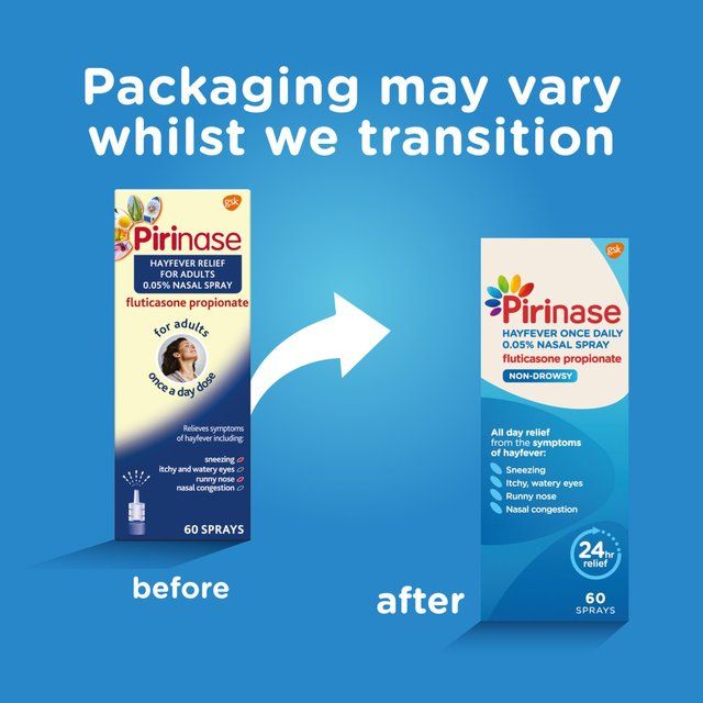 Pirinase Hayfever Nasal Spray 24 Hour Congestion Relief 60ml