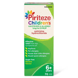 Piriteze Hayfever & Allergy Syrup Sugar Free Age 6+ 70ml