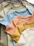 Plain Short Sleeve Bodysuits 7 pack 9-12 months
