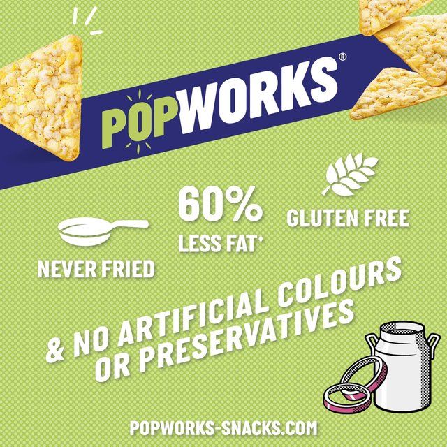 PopWorks Sour Cream & Onion Popped Crisps Sharing Bag   85g