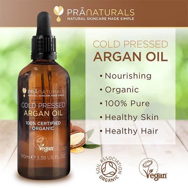 PraNaturals Cold Pressed Organic Argan Oil 100ml