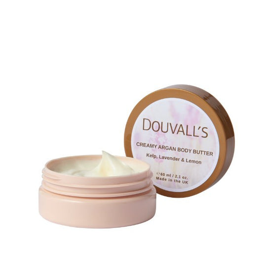 Douvall's Organic Creamy Argan Body Butter 60ml Lavender GOODS Superdrug   