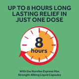 Nurofen Express Ibuprofen 400mg Liquid Capsules 10s GOODS Superdrug   
