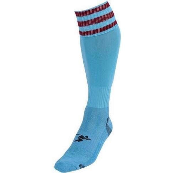 Precision Kids Pro Football Socks (12 -2) Sky Blue/Maroon