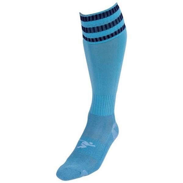 Precision Kids Pro Football Socks (3-6) Sky Blue/Navy / 1EA