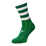 Precision Kids Pro Hooped Socks (8 -11) Green/White / 1EA