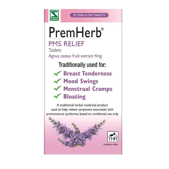 PremHerb PMS Relief Agnus Castus Fruit Extract Tablets 4mg 30 per pack