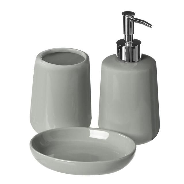 Premier Housewares Bathroom Set Grey 3 per pack