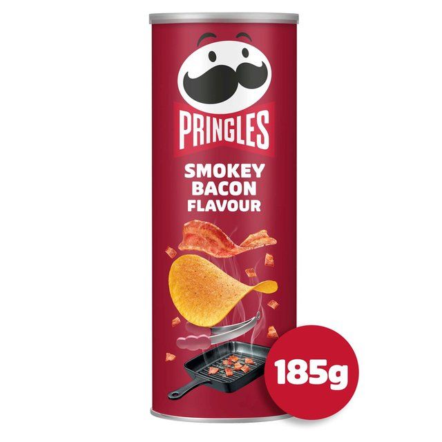 Pringles Smokey Bacon Flavour Sharing Crisps 185g