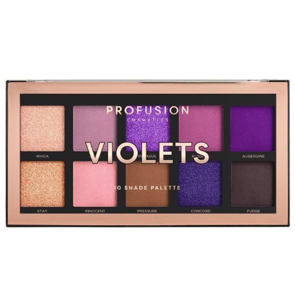 Profusion Cosmetics Violets - 10 Shade Eyeshadow Palette