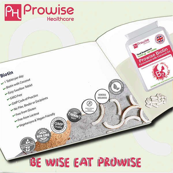 Prowise Biotin Formulated With Coconut Oil 10,000mcg x 180